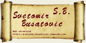 Svetomir Bušatović vizit kartica